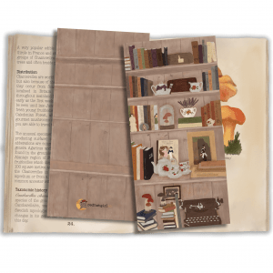 Cottagecore Bookshelf Bookmark