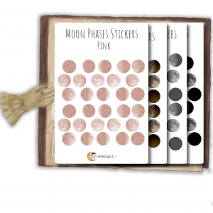 moon phases sticker sheet