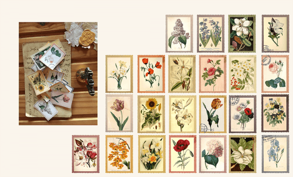 Flower stamps